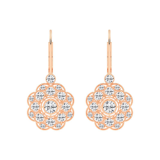 Mandala Sparkle Diamond Earrings