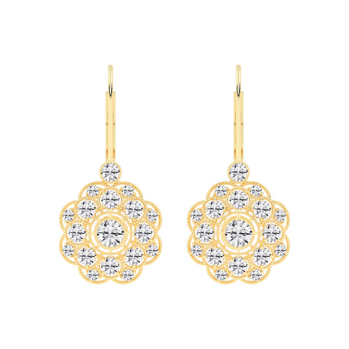 Mandala Sparkle Diamond Earrings