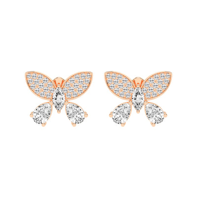 Enchanted Flutter Diamond Stud Earrings