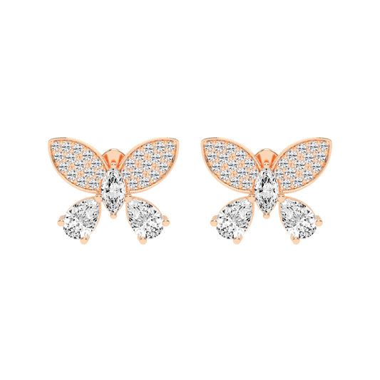 Enchanted Flutter Diamond Stud Earrings