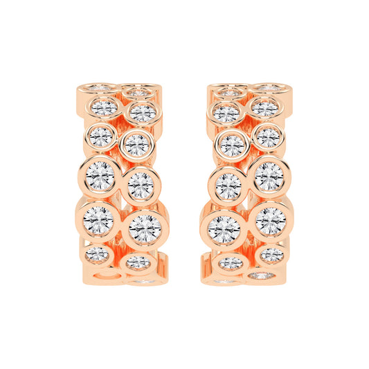 Bubble Brilliance Hoop Earrings