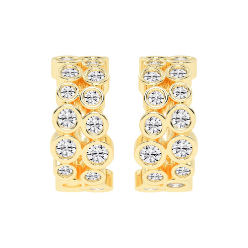 Bubble Brilliance Hoop Earrings
