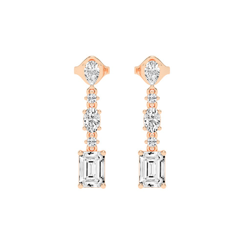 Multi-Cut Dazzle Dangler Earrings