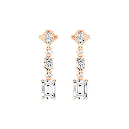 Multi-Cut Dazzle Dangler Earrings