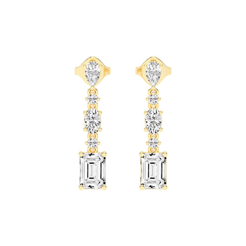Multi-Cut Dazzle Dangler Earrings