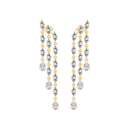 Cascading Pear & Marquise Drop Earrings