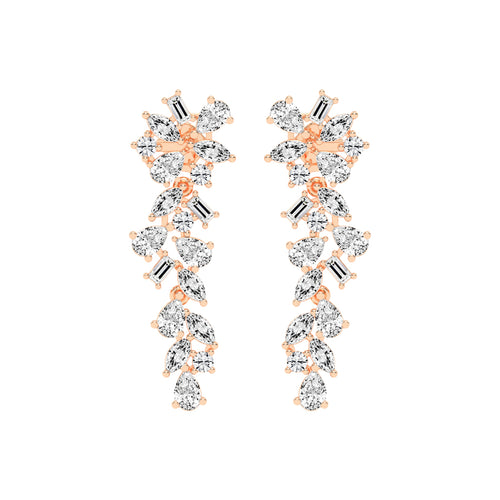 Multi-Shape Cascade Drop Earrings
