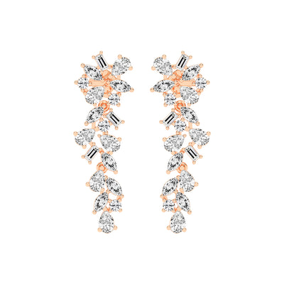 Multi-Shape Cascade Drop Earrings