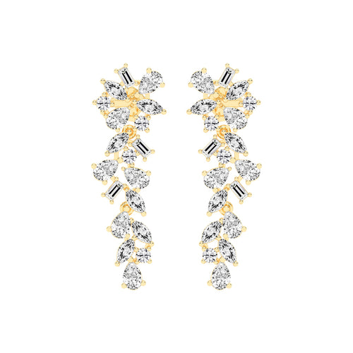 Multi-Shape Cascade Drop Earrings