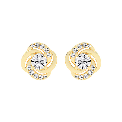 Swirl Shinelle Stud Earrings