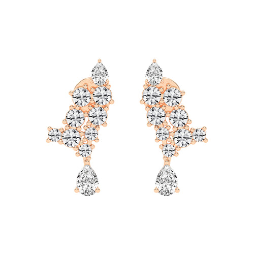 Cascading Pear & Marquise Ear Climbers