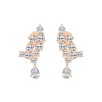 Cascading Pear & Marquise Ear Climbers