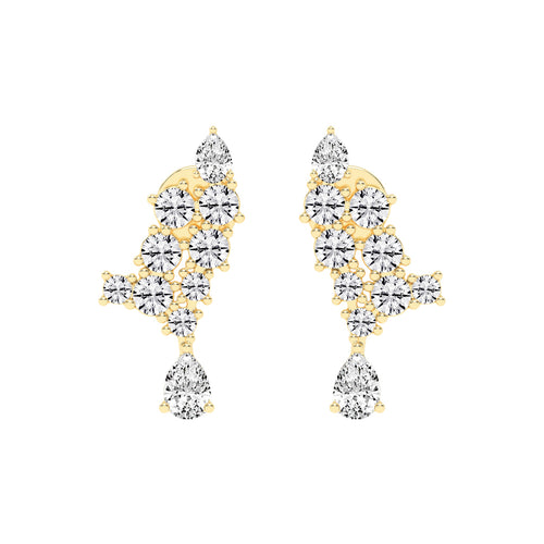 Cascading Pear & Marquise Ear Climbers