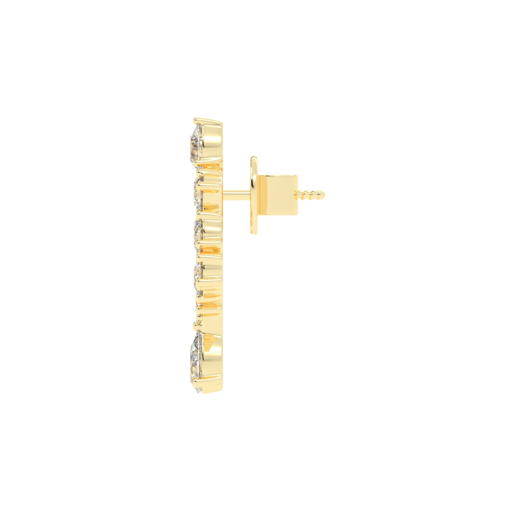 Cascading Pear & Marquise Ear Climbers