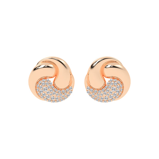 Crystaltrace Swirl Stud Earrings