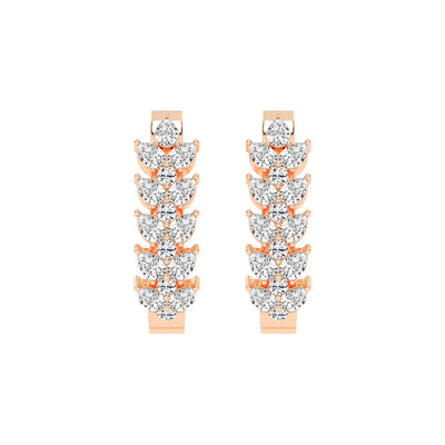 Pear-Shaped Vertical Hoop Earrings