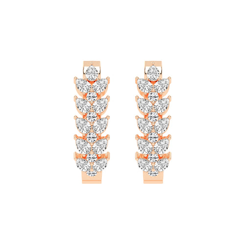 Pear-Shaped Vertical Hoop Earrings