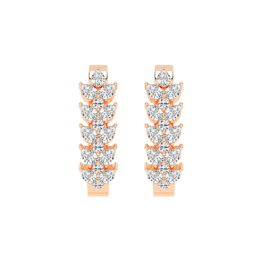 Pear-Shaped Vertical Hoop Earrings