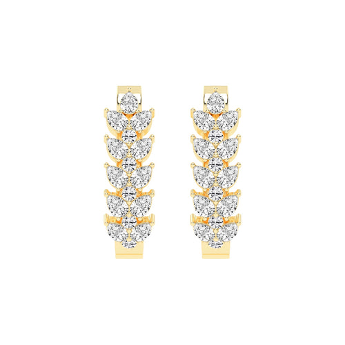 Pear-Shaped Vertical Hoop Earrings