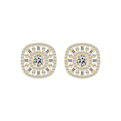 Dazzline Cushion Stud Earrings