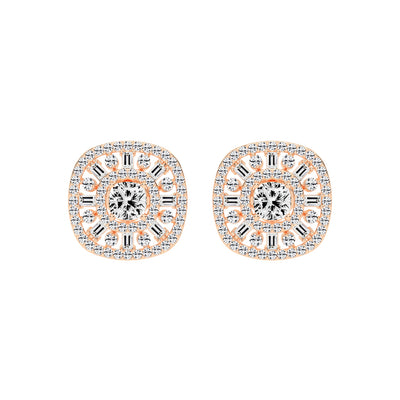Dazzline Cushion Stud Earrings