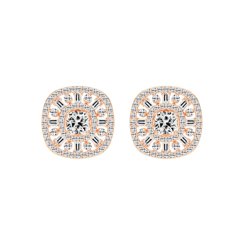 Dazzline Cushion Stud Earrings