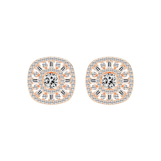 Dazzline Cushion Stud Earrings