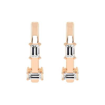 Baguette Hoop Earrings