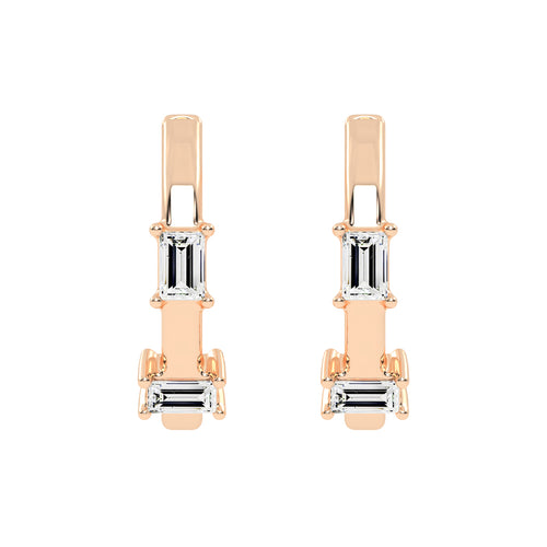 Baguette Hoop Earrings
