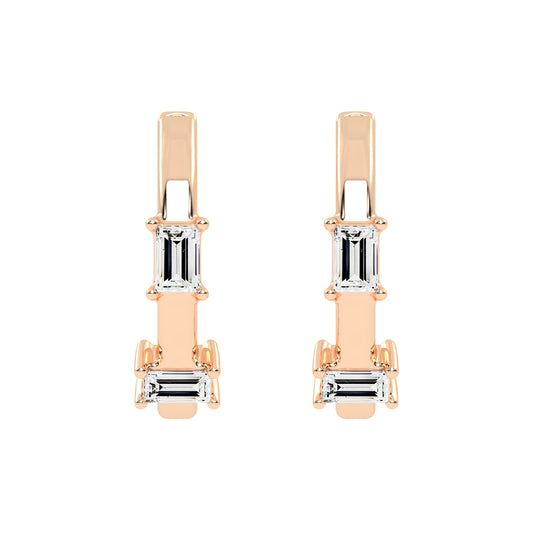 Baguette Hoop Earrings