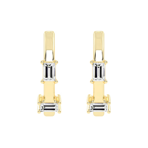 Baguette Hoop Earrings