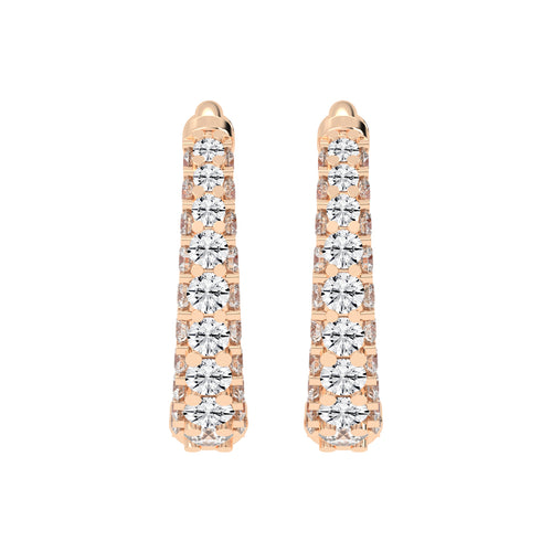 Double Row Pave Aura Hoops