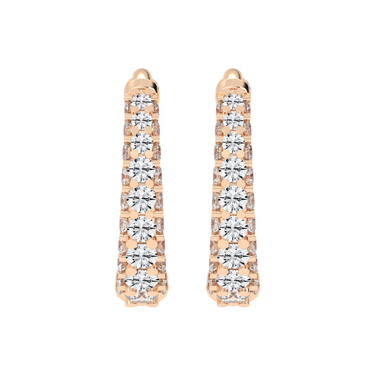 Double Row Pave Aura Hoops
