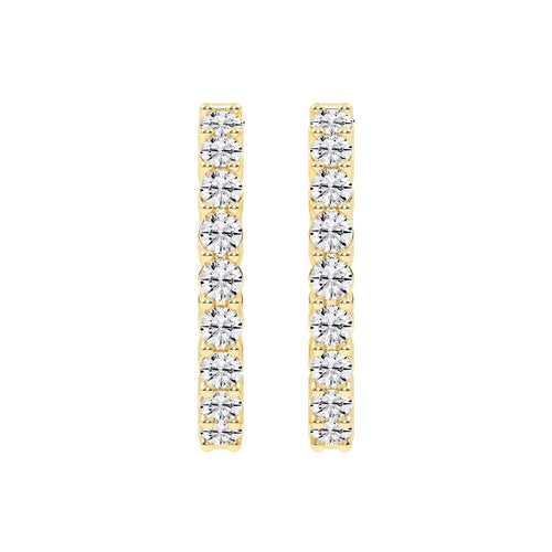 Triple Row Pave Glow Hoops