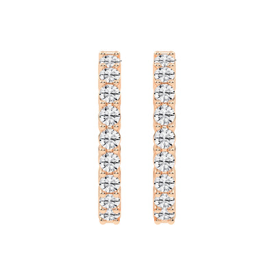Triple Row Pave Glow Hoops