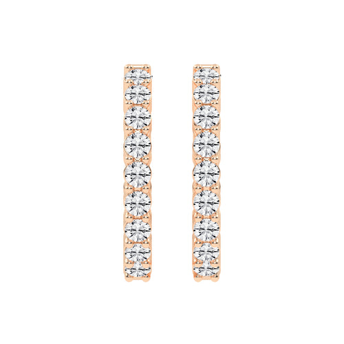 Triple Row Pave Glow Hoops