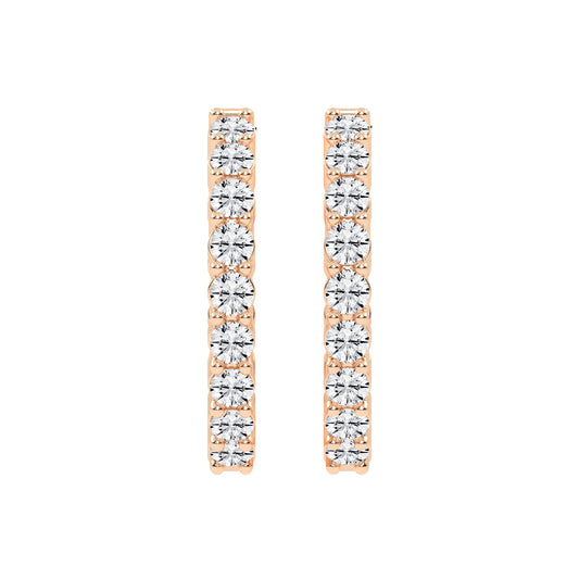 Triple Row Pave Glow Hoops