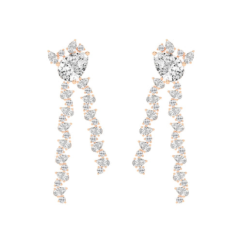 Lustre Pear Cascade Drop Earrings