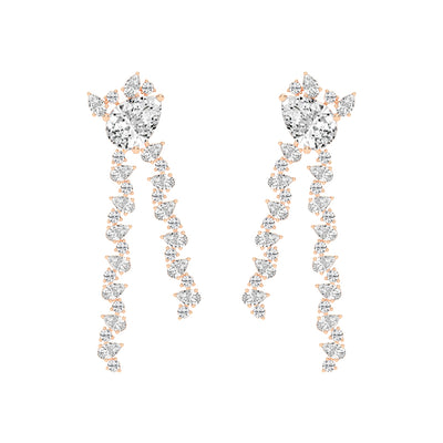 Lustre Pear Cascade Drop Earrings