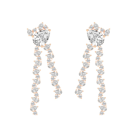 Lustre Pear Cascade Drop Earrings