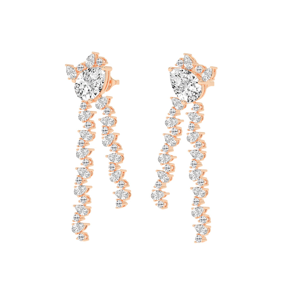 Lustre Pear Cascade Drop Earrings