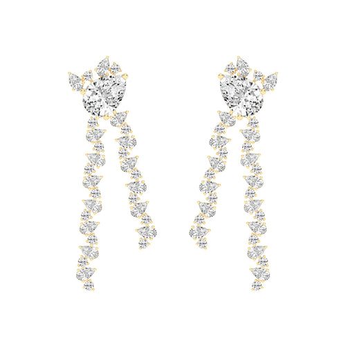 Lustre Pear Cascade Drop Earrings