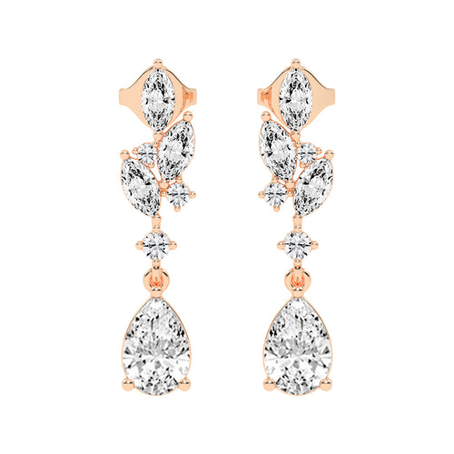 Celestia Cascade Marquise & Pear Dangles Earrings