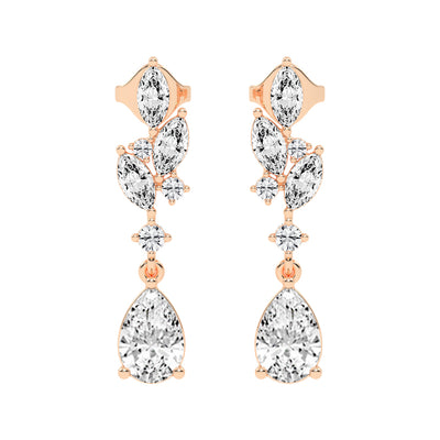 Celestia Cascade Marquise & Pear Dangles Earrings