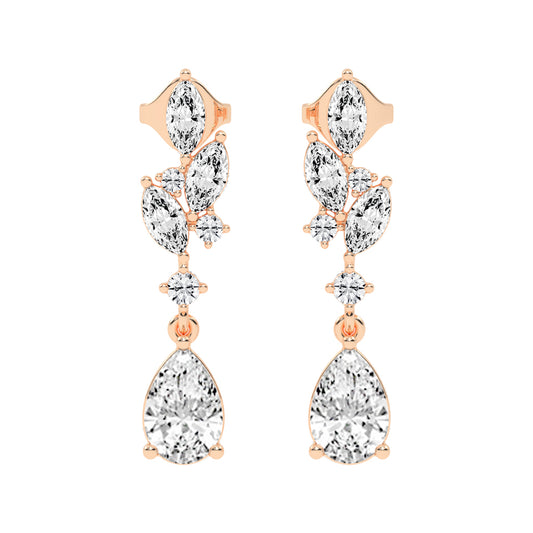 Celestia Cascade Marquise & Pear Dangles Earrings