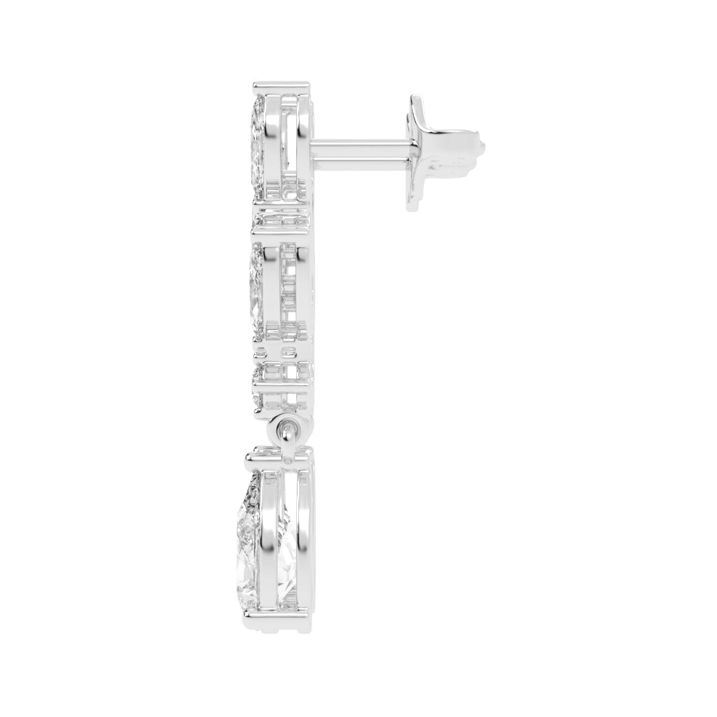 Celestia Cascade Marquise & Pear Dangles Earrings