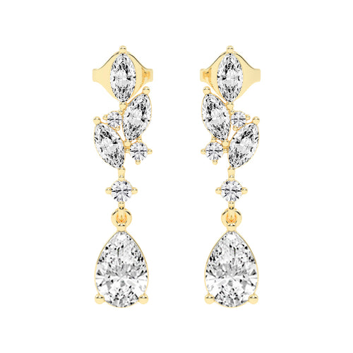 Celestia Cascade Marquise & Pear Dangles Earrings