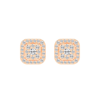 Regal Glow Double Halo Stud Earrings