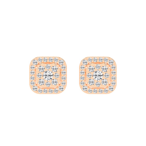 Regal Glow Double Halo Stud Earrings