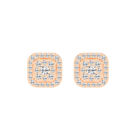 Regal Glow Double Halo Stud Earrings